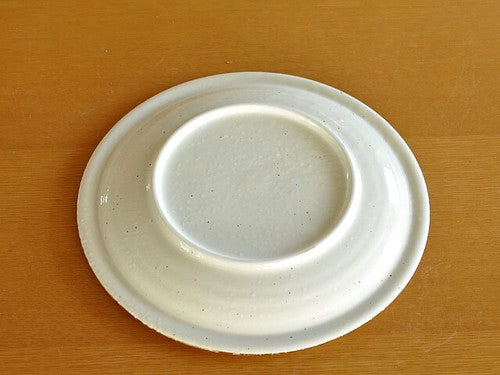 | 渕錆粉引 | 美濃燒 24.5cm 大圓碟
