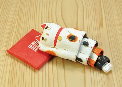 |一千乃|手工和紙俄羅斯娃娃招財貓 - 花貓 (預售貨品)