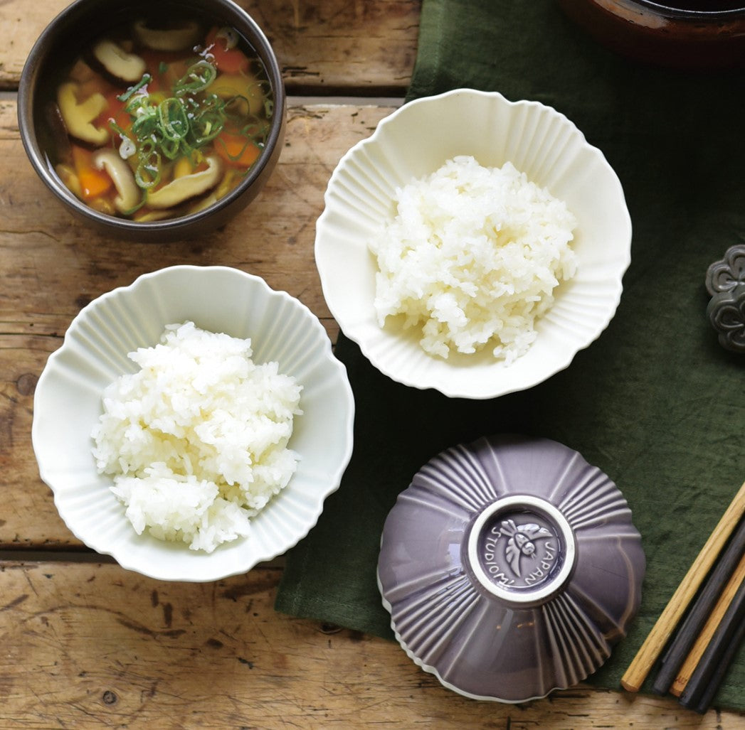 |Studio M'| Fukurasuzume 飯碗 (白 / 紫 / 湖綠)