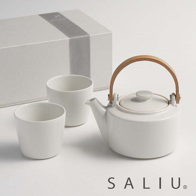 | SALIU | 祥 - SYO系列 美濃燒手工白瓷茶壺&茶杯禮盒套裝