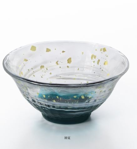 | 津輕琉璃|	爽華系列 金箔清酒杯 (附木盒)