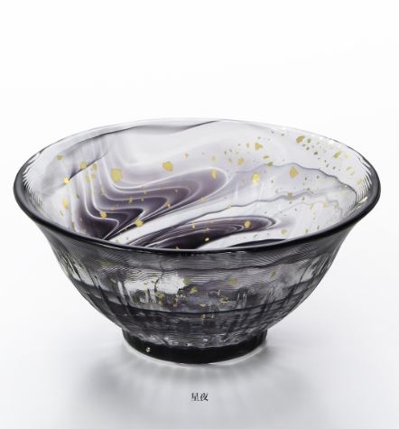 | 津輕琉璃|	爽華系列 金箔清酒杯 (附木盒)