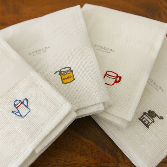 ｜KAYA KITCHEN CLOTH｜ 廚房抹巾 (咖啡磨機,咖啡杯, 茶壺, 果醬)